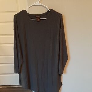 Mutiples Super Soft Gray Long Sleeve Tunic Top